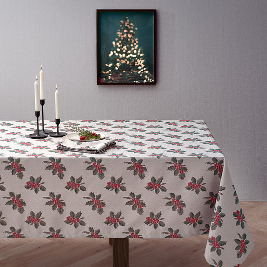 Toalha de Mesa Jacquard ANTI-NÓDOAS 160x160 Azevinho