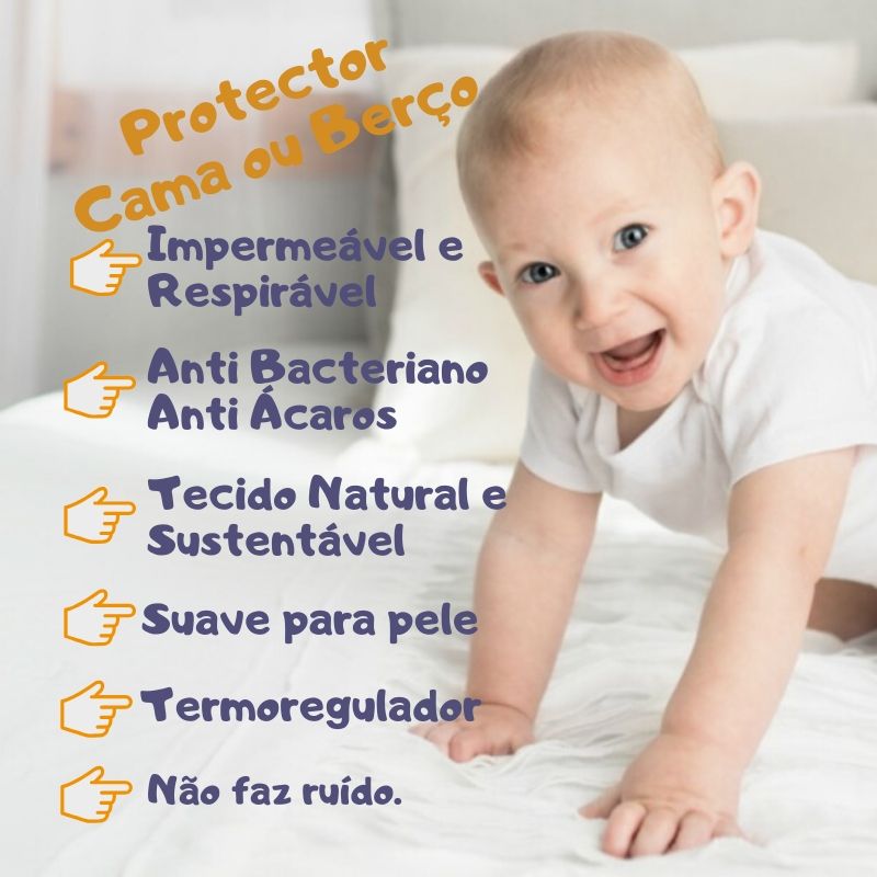 Protector colchão Cama/Berço 3 em 1 TENCEL® - D'Algodão