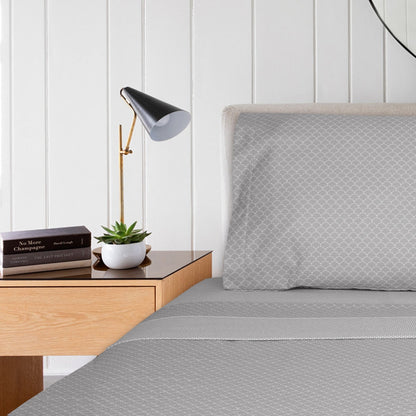 Juego de sábanas de franela gris para cama individual Eterna
